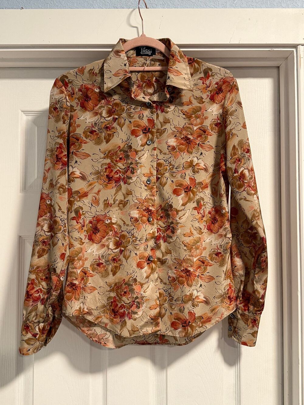 Vintage Tucci Floral Blouse - Size 9/10
